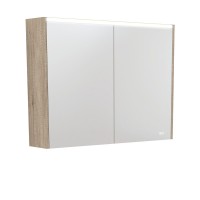 Fie LED Mirror Scandi Oak Shaving Cabinet